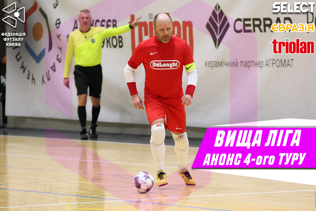 Прев’ю 4 туру Вищої ліги Чемпіонату Києва з футзалу